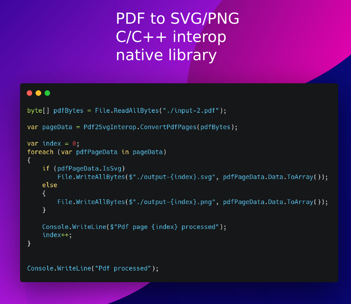 Developing a Cross-Platform PDF-to-SVG/PNG Wrapper for .NET